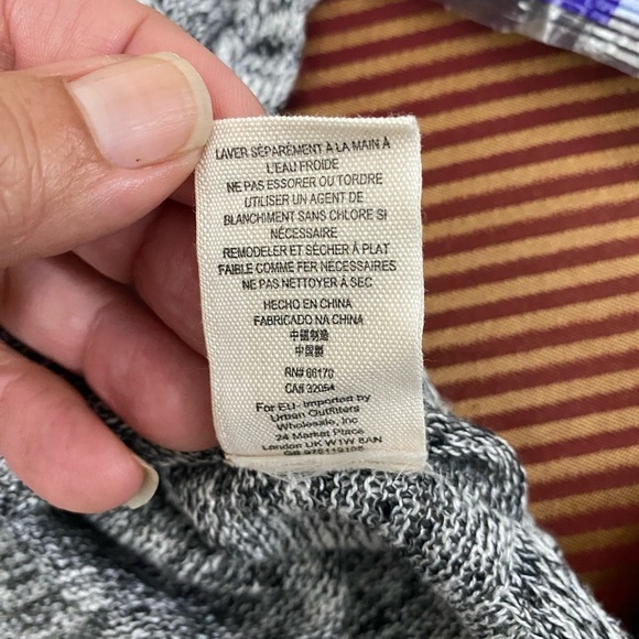 Free People melange black and gray sweater sweater - Picture 6 of 7